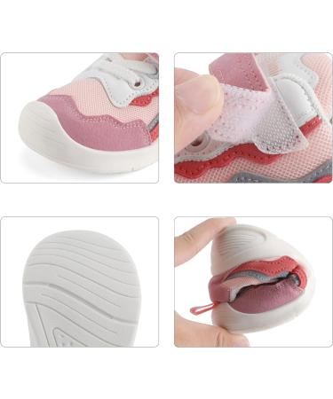 LACOFIA Baby Girls Pink Toddler Sneakers | Anti-Slip Rubber Sole | Size 5 UK Child - Buy Online on SooperMarket.com