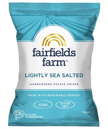 Fairfields Farm Crisps Lightly Sea Salted Hand Cooked Potato Crisps 150g | Pack of 10