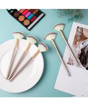 WLLHYF 5 PCS Facial Fan Brushes - Soft Makeup Applicator Tools for Women and Makeup Artists - Buy Online on SooperMarket.com