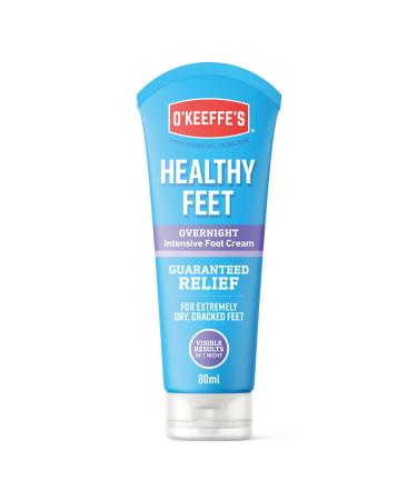 O Keeffe s Healthy Feet Overnight 80ml Intensive Foot Cream for Extremely Dry Cracked Feet | Visible Results in 1 Night 80 g (Pack of 1)