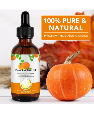NUEDSFXO Pumpkin Seed Oil for Hair Growth 100% Pure Natural Pumpkin Seed Oil for Face Hair Skin Care Eyebrow & Eyelash Growth Improve Hair Loss & Nourishes Scalp for Women & Men 60ml - Buy Online on SooperMarket.com