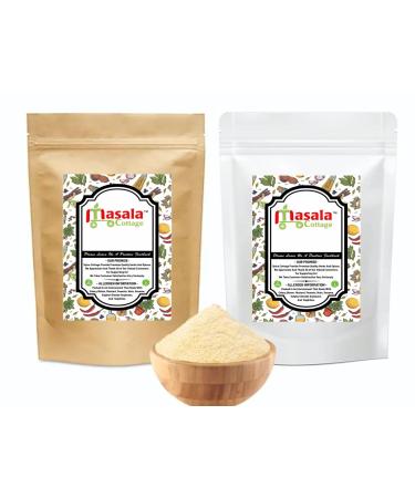 White Semolina Fine (Sooji) Premium Quality by Masala Cottage 25g-1.9kg (25 Grams) 25 Grams