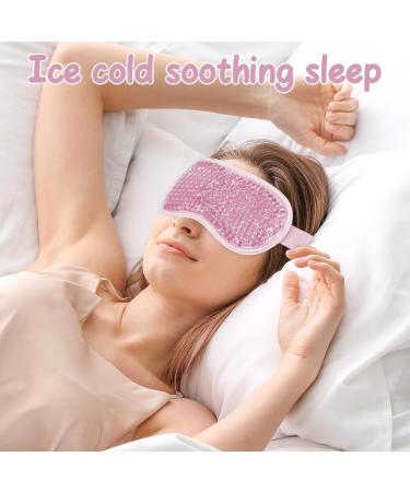 Cooling Eye Mask Gel Eye Mask for Puffy Eyes Reusable Therapy Gel Eye Mask Hot Cold Dual-use Cold Eye Mask for Dry Eyes Dark Circles Eye Bags Sleep Gel Beads Eye Mask (Pink) - Buy Online on SooperMarket.com