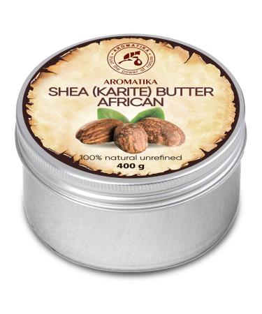 Shea butter cold pressed and unaffected 400g - pure and of course Karit body butter - Africa - Ghana - body butter - intensive care for face - body - hair - body care 400 g (1 Pack)