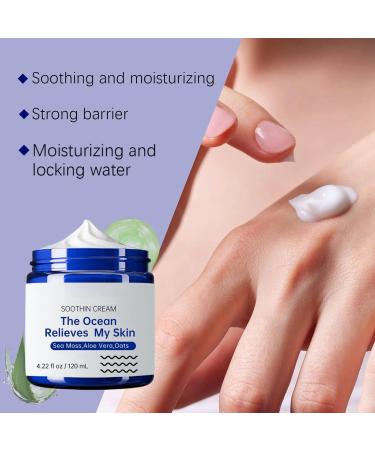 Natural Soothing Cream Skin Repairing Cream for Face Body Natural Face Cream Body Lotion Hydrating Soothing Cream Nourishing Face Moisturiser for Women and Men Anti Wrinkle Moisturiser Face 120ml - Buy Online on SooperMarket.com