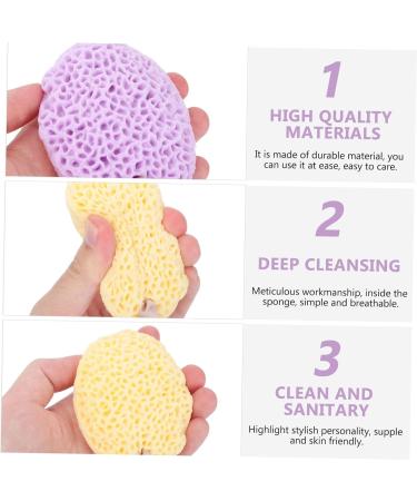 NOLITOY 4 Pcs Bath Ball Loofah Sponge - Honeycomb Shower Exfoliating Scrubbers for Baby & Skin-Friendly Cleaning Supplies - Buy Online on SooperMarket.com