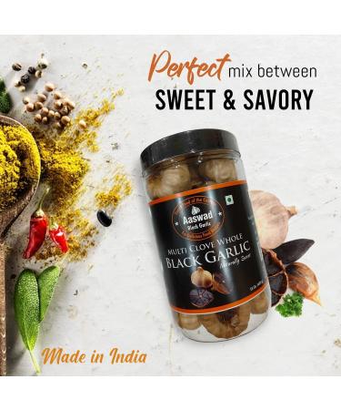Multiclove Black Garlic 425g (15oz) Whole Bulbs - Ready to Eat - Aaswad Impex - Buy Online on SooperMarket.com