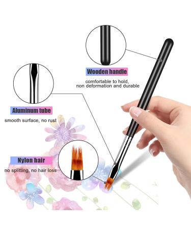 Premium HanyoSheng 8-Piece Nail Art Brush Set - Floral & Gradient Designs for Professional DIY Nail Art - Buy Online on SooperMarket.com