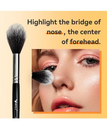 BEILI Tapered Highlighter Brush - Vegan Makeup Tool for Cheekbones Contouring and Blending | Ideal for Cream Powder and Mineral Cosmetics | International Shipping Available - Buy Online on SooperMarket.com