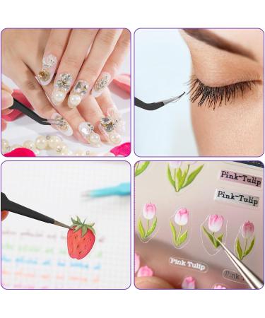 Andibro Rhinestone Picker Tool Set Dual-end Diamond Dotting Pens Wax Pencil Acrylic Pickup Kit for Nail Gems Stones DIY Nail Art Crafts 2 Dotting Pen 2 Wax Tip 2 Nail Art Tweezer(Black+White) - Buy Online on SooperMarket.com