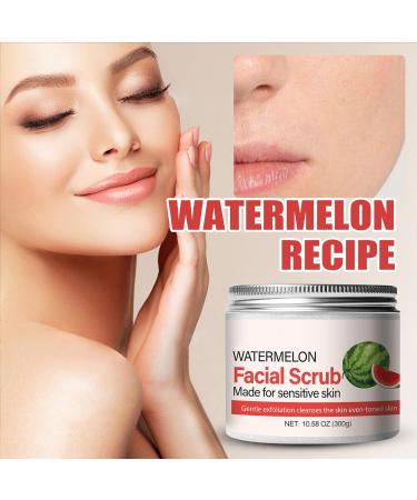 Watermelon Facial Scrub Cream - Daily Exfoliating Face Scrub for All Skin Types | Cleanses Removes Dead Skin Blackheads & Acne (10.58 OZ - Buy Online on SooperMarket.com