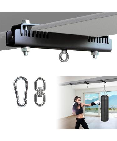 Vanroug Heavy Duty Steel Beam Clamp Heavy Bag Mount Heavy Bag Hanger 360 Rotation Suitable for I Or H Beam Punching Bag Bracket with Accessories for Boxing Muay Thai Training