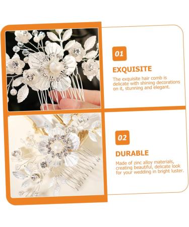 Mikinona Flower Comb Hair Comb for Bride Headpiece for Bride Wedding Bride Hair Comb Bridal Headpiece Bridal Hair Accessory Bridal Hair Accessories Hair Jewelry Wedding Hair Comb - Buy Online on SooperMarket.com