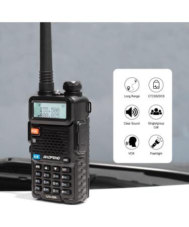 BaoFeng UV-5R 8W 2Pack Handheld Ham Radios with High Gain Antenna and Programming Cable - VHF & UHF - Buy Online on SooperMarket.com