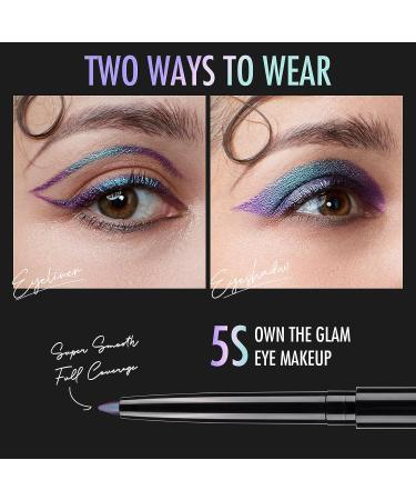 BEPHOLAN Purple Metallic Eyeliner Pencil | Long-Lasting 24h Waterproof Eyeliner Pen | Blue Purple Shifting Colors Glitter | Colored Eyeliner for All-Day Wear - Buy Online on SooperMarket.com