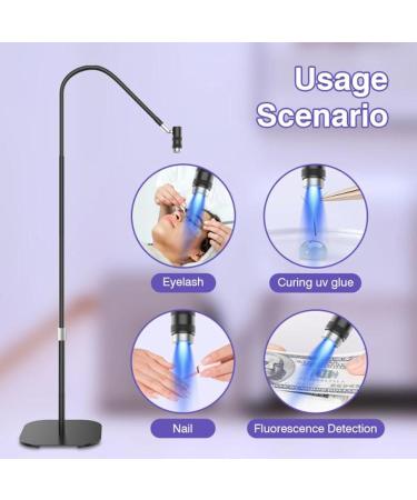 6W LED Nail Lamp Gooseneck Ultraviolet Nails Lamp Manicure Dryer Curing Light with Flexible Hose Foot Switch Detachable Head for Eyelash Glue Nail Polish - Buy Online on SooperMarket.com