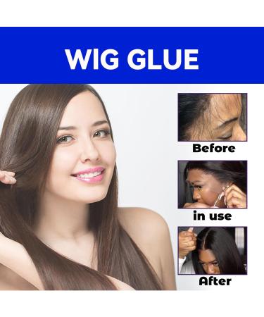 TBeautfave Waterproof Wig Glue Lace Front for Lace Wig Glue Wig Adhesive Glue Hair Bonding Glue Strong Hold Invisible Adhesive Hair Glue for Wigs Hair Glue for Hairpiece & Wig & Toupee - Buy Online on SooperMarket.com