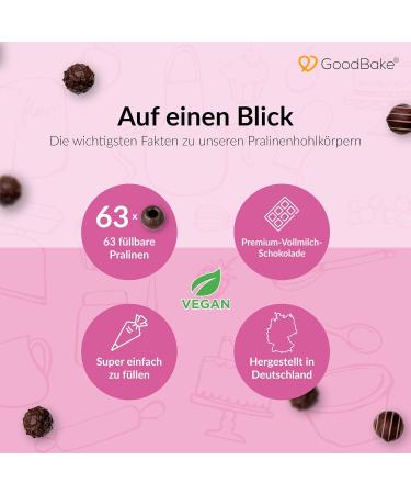 Goodbake Dark Chocolate Hollow Body - 63 pcs | DIY Chocolate Shapes & Molds for Christmas Treats - Buy Online on SooperMarket.com
