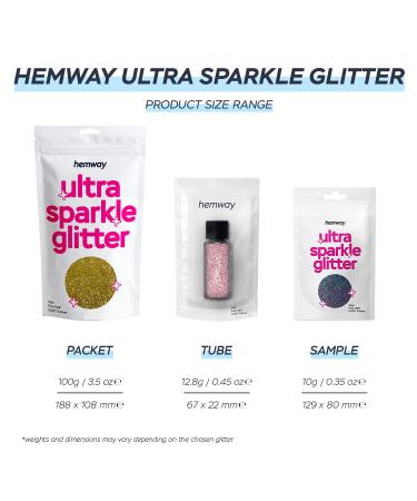 Hemway Fine Iridescent Gold Glitter 100g | Cosmetic Safe 1/64 - Sparkle for Crafting & Beauty - Buy Online on SooperMarket.com
