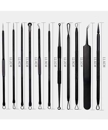 Geynutaly Blackhead Remover Pimple Popper Tool Kit 11 Pcs Pimple Extractor Tool Acne Kit for Blackhead - Buy Online on SooperMarket.com