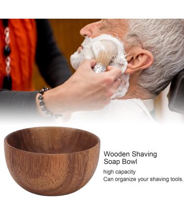 Large Capacity Wooden Shaving Soap Bowl - Portable Shaving Foam Mug for Men & Barber Shops - Buy Online on SooperMarket.com