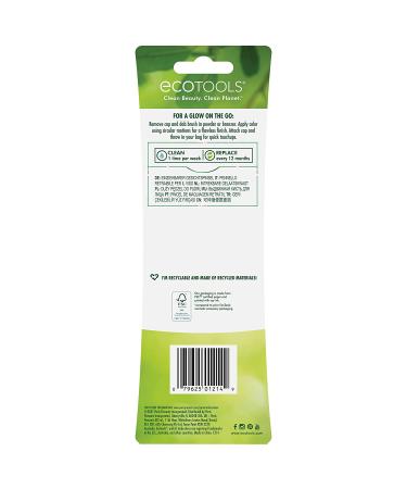 EcoTools Travel Kabuki Makeup Brush - Retractable Green Brush for Foundation, Blush, Bronzer & Powder - Travel Friendly & On The Go - 1 Count - Buy Online on SooperMarket.com