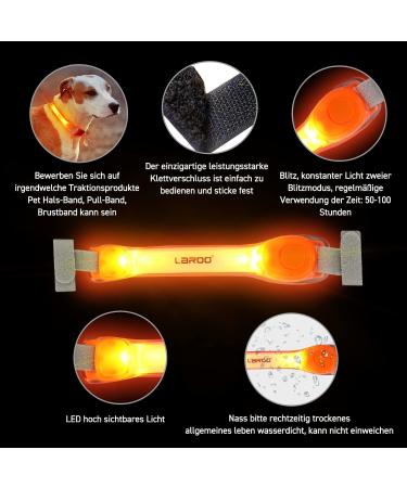Laroo Safety LED Light Band for Dogs & Cats | Waterproof Easy to Attach Bright Flashing LED for Outdoor Safety | International Shipping - Buy Online on SooperMarket.com