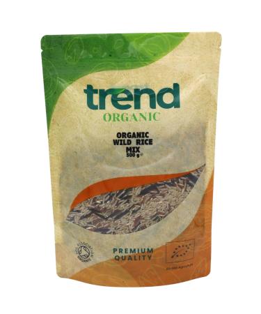 Trend Organic Wild Rice Mix: Nutty Flavour Chewy Texture - Culinary Excellence Rich in Protein and Fibre Certified Organic Vegan GMO Free No Preservatives No Additives 500g