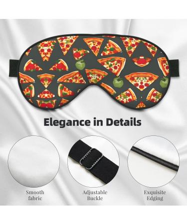 SSIMOO Pizza Pattern Eye Mask - Soft Breathable Sleep Mask for Women | Perfect for Travel & Relaxation - Buy Online on SooperMarket.com