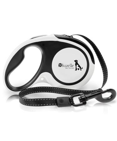 Bluzelle 5m roller leash with reflector strips for small dogs up to 20kg pull-out dog leash with 360 carabiner hook metal reliable one-hand brake nylon belt ergonomic handle size: s