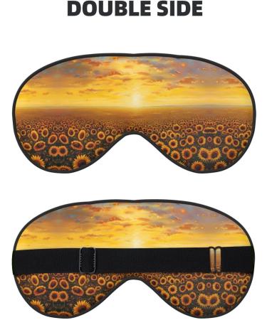 Buy SSIMOO Sunflower Field Sunset Soft Eye Mask | Breathable Eye Patch for Travel & Relaxation | Perfect Gift for Women - Buy Online on SooperMarket.com