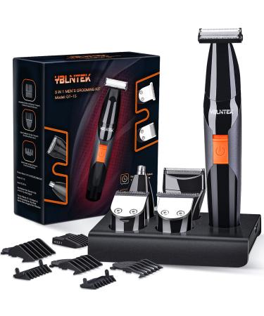 Beard Trimmer for Men Professional, YBLNTEK Mens Beard Trimmer Cordless Rechargeable Waterproof, Hair Trimmer Beard Clippers Mustache Trimmer Body Nose Ear Face Trimmer Grooming Kit for Men