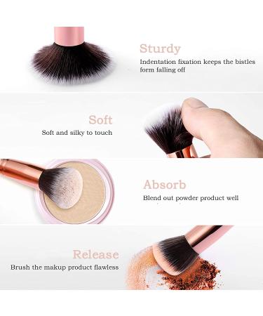 DUAIU 15PCs Marble Makeup Brush Set - Premium Synthetic Kabuki Brushes for Powder, Blush, Contour, Foundation, Concealer, Eyeshadow - Includes Makeup Sponge and Cleaner Brush Egg - Grey - Buy Online on SooperMarket.com