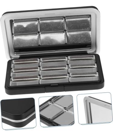 FOYTOKI 1pc Eye Shadow Box Refillable Lipstick Container Fillable Eyeshadow Container Refillable Blusher Container Travel Makeup Plate Travel Eyeshadow Container Makeup Supplies 11x7.4cm Black - Buy Online on SooperMarket.com