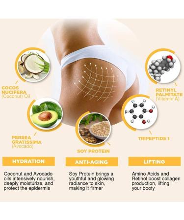 Buy Butt & Thigh Lifting Cream | Hot Bum Bum Cream for Firming Hydrating & Cellulite Smooth Skin | Coconut & Avocado Oils 4.23 fl oz - Buy Online on SooperMarket.com