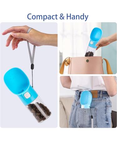 Colorday Handheld Dog Feeder Treat Dispenser with Clicker & Pouch - Blue (6.7 OZ) | For Training Walking Hiking Travel - Buy Online on SooperMarket.com