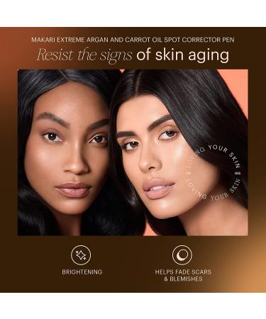 Makari Extreme Argan & Carrot Oil Spot Corrector Pen - Targeted Brightening Treatment for Dark Blemishes & Hyperpigmentation | Reduce Skin Discoloration with Organiclarine - Buy Online on SooperMarket.com