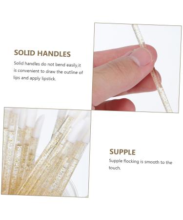 100pcs Lip Brush Set | Silicone Exfoliating Lip Wands | Makeup Tools & Accessories | Portable Flocking Applicator - Yellow - Buy Online on SooperMarket.com