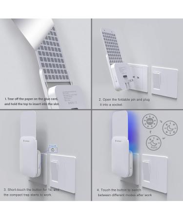 Mosalogic Plug-in Flying Insect Trap - Indoor Mosquito Killer with UV Attractant & Night Light - Gnat, Moth, Fly Catcher for Home & Office (1 Pack, White) - Buy Online on SooperMarket.com