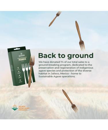 Sustainable Agave Co - Agave Fiber Forks - Plastic-Free Biodegradable Plant-Based - Brown Bulk - 1000 Count - Buy Online on SooperMarket.com