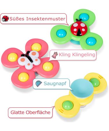 Winstico Suction Cup Toy Set - 3-Pack Fidget Sensory Insect Water Toys for Toddlers 18 Months+ | International Shipping Available - Buy Online on SooperMarket.com