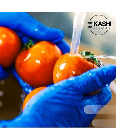 Kashi Scientific Disposable Nitrile Exam Gloves - 4 mil, Powder-Free, Latex-Free, Blue - X-Small, 100 Count - Food Safe Gloves - Buy Online on SooperMarket.com