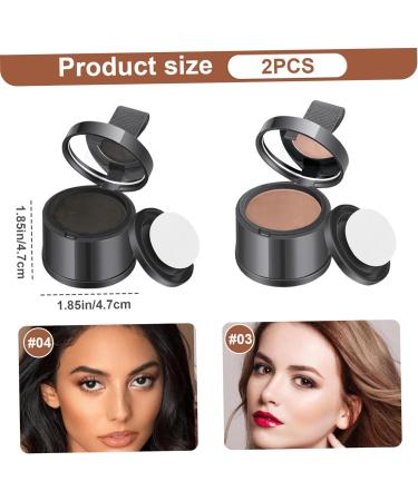2Pcs Root Touch Up Powder Windproof & Sweatproof Hairline Powder for Women & Wen Natural Stain-Proof Hair Loss Concealer Hairline Powder for Thinning Hairline Light Brown & Black. Light Brown Black - Buy Online on SooperMarket.com