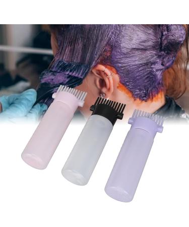 3 Colors Hair Coloring Oiling Bottle Root Comb Squeeze Applicator Bottle Hair Baking Oil Bottle with Graduated Scale for Beauty Salon Hair Dye Coloring Oiling Care - Buy Online on SooperMarket.com