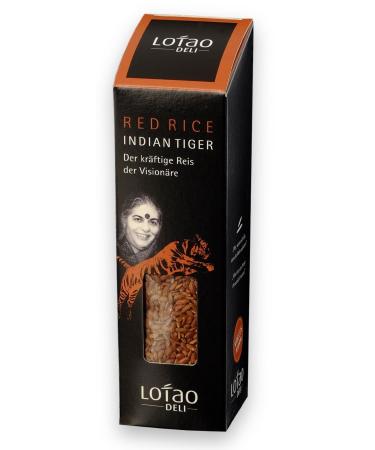 Strong Lotao organic rice Tiger Umbra (1x 300g) red organic rice without dyes |Grain aromatic rice rarity |Natural rice with valuable fiber unsaturated fatty acids 9% protein Indian tiger 300 g (1 Pack)
