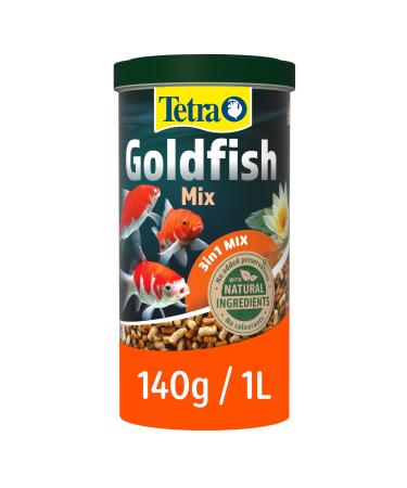 Tetra Goldfish Pond Fish Food Variety 140g - biologically balanced for pond goldfish Fish 1 l (Pack of 1)