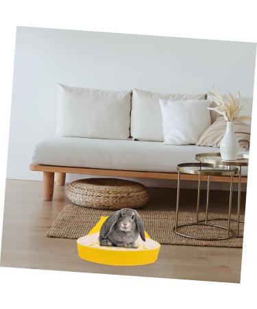 CIYODO Box Pet Potty Urinal Rabbit Toilet Rabbit Corner Pet Triangular Potty Bedding for Rabbits Abs White 24.5X18.5cm White - Buy Online on SooperMarket.com