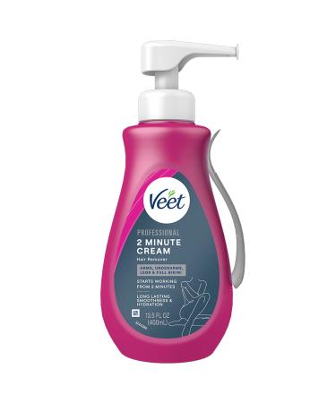 Veet Professional 2 minute Hair Removal Cream for all skin types including sensitive, 13.5 fl oz, Long-Lasting Fast-Acting, Dermatologically Tested. Use on arms, underarms, legs, and full bikini area Pack of 1