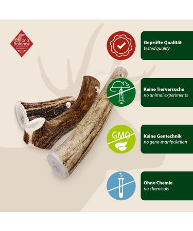 Chronobalance XS (5 Set) 100% Deer Antler Dog Toys & Treats | Additive-Free Chewing Bones | Whole Cake Stuff for Dogs - Buy Online on SooperMarket.com