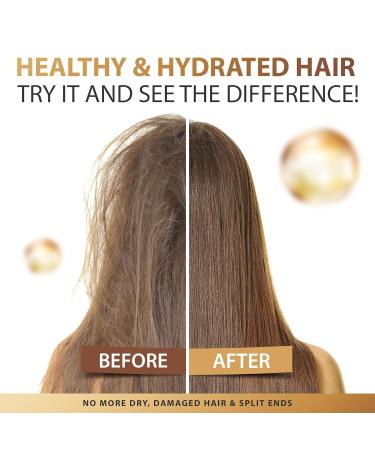 Hair Treatment Serum & Capsule Oil - No Rinse Argan Macadamia Avocado | Vitamins A C E Pro B5 - Conditioner for All Hair Types (40 Capsules - Buy Online on SooperMarket.com